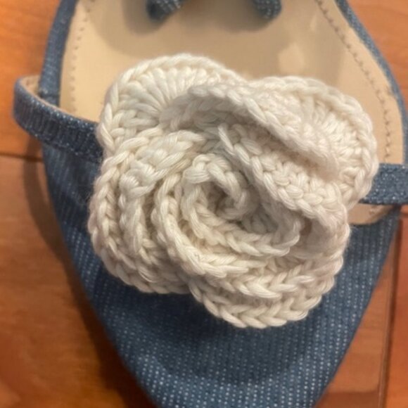 Alohas Kendra Bloom Denim Blue Tie Strap Sandals - Women's EU 37 - Picture 7 of 13